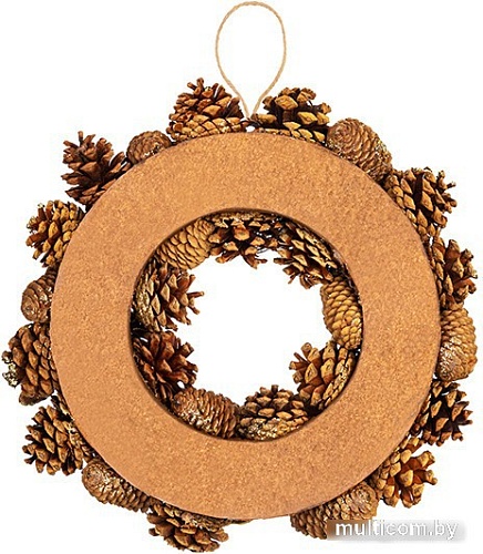 Рождественский венок Elan Gallery Венок Золотая феерия Круг 450134