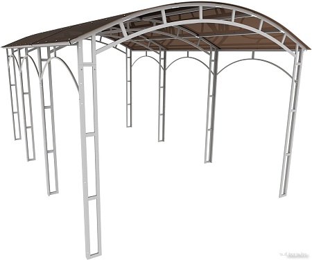 Навес для автомобиля Импласт 3.7х4м 15151 (каркас)