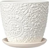 Вазон Композит Камешки №3 КБ-Б3-222-03 (2.15 л, белый бутон)