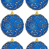 Елочная игрушка Elan Gallery Вензеля 970097 (6 шт, синий)
