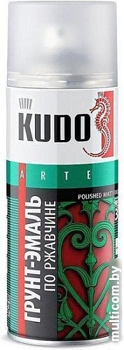 Эмаль Kudo По ржавчине RAL 9003 520 мл (сигнально-белый)