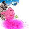 Игрушка для кошек Duvo Plus Мышка с хвостом из перьев 1717021/DV (цвет в ассортименте) 