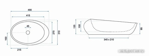 Умывальник Rea Roxy A U6649