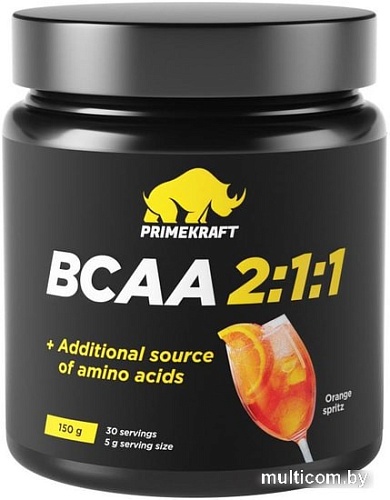 Аминокислоты Prime Kraft BCAA 2:1:1 (150г, апельсиновый спритц)