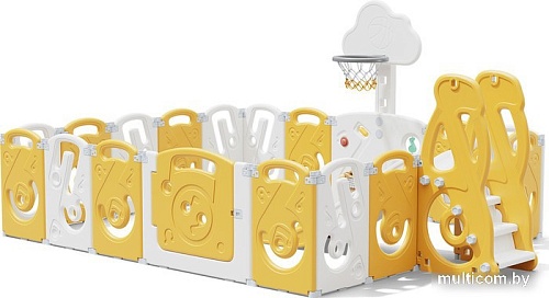 Игровой манеж UNIX kids SUPREME Music 200x240 Yellow