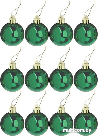 Елочная игрушка Золотая сказка зеленый 591126 12 шт