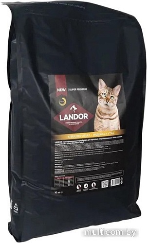 Сухой корм для кошек Landor Sterilised Adult для стерилизованных с индейкой и уткой 10 кг