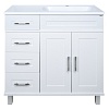 Мебель для ванных комнат Misty Купер-90 с 4 ящ. белая правая П-Куп01090-0124ЯП