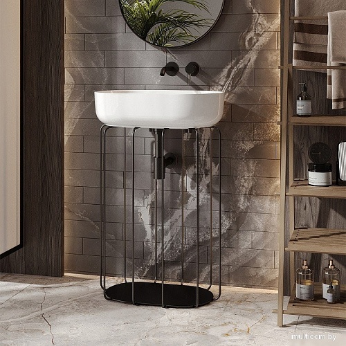 Belux Тумба под умывальник Тристан Турин-560 (19, черный матовый)