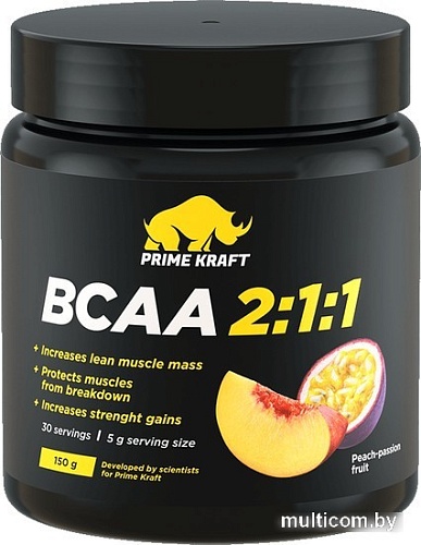 Аминокислоты Prime Kraft BCAA 2:1:1 (150г, персик/маракуйя)