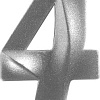 Свеча для торта Мультидом Грань Цифра 4 МС5-24 (хром)
