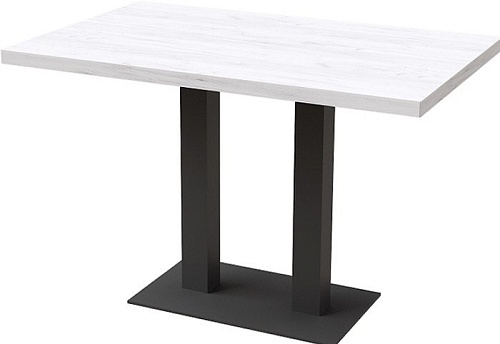 Кухонный стол Millwood Лофт Берлин Л 120x70x75 (дуб белый Craft-металл черный)