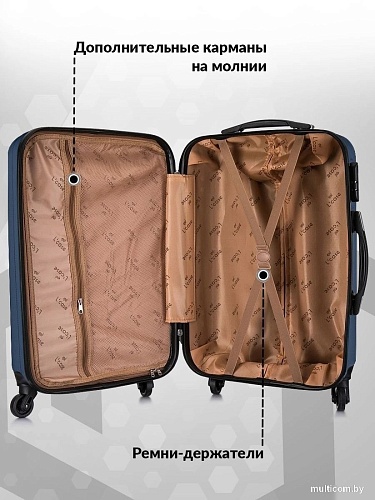 Чемодан-спиннер L'Case Phatthaya BCP-12-02 185# 77 см (темно-синий)