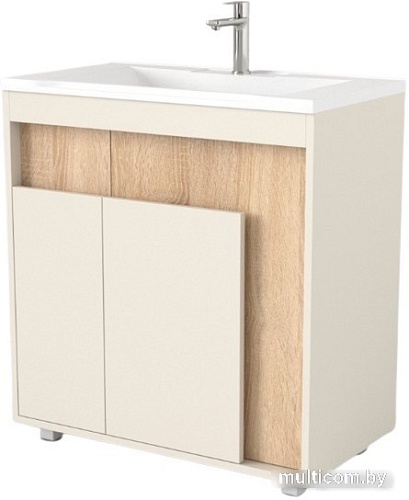 Дабер Тумба под умывальник 015 WeltWasser Deilbach 7517-80 Т15.8W.0.18 (бежевый/дуб бардолино)
