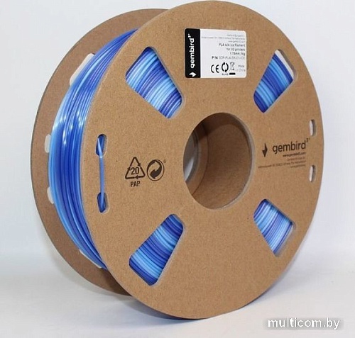 Пластик Gembird PLA Silk 1.75 мм 1000 г (холодный синий)