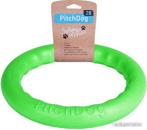 Игрушка для собак Pitchdog Кольцо d 28 см салатовый