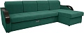 Сириус Лидер-6 с оттоманкой ППУ 300x165 (Eva 30 велюр зеленый)