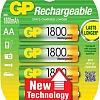 Аккумуляторы GP AA 1800mAh 4 шт. (180AAHC)
