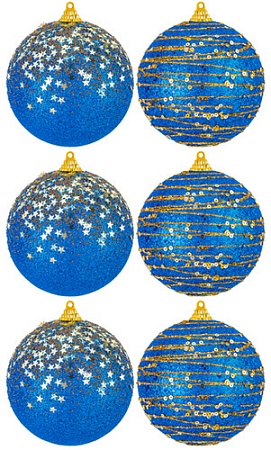 Елочная игрушка Elan Gallery 970101 (золото/синий)