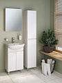 Runo Тумба с умывальником Runo Лада 50 + Уют 50 (напольная, белый)