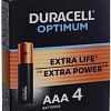 Батарейка DURACELL Optimum AAA 4 шт. LR03/MX2400 12BP