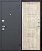 Металлическая дверь ЮрСталь Гарда 205x96 8мм (черный муар/белый ясень, правый)