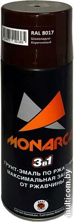 Грунт-эмаль Monarca По ржавчине 3 в 1 RAL 8017 0.52 л (шоколадно-коричневый)