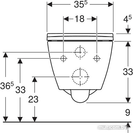 Унитаз Geberit Smyle Square Rimfree 500.683.00.2