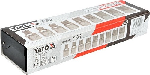 Набор торцевых головок Yato YT-0521 (9 предметов)