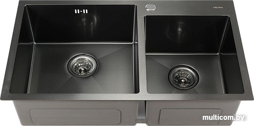 Кухонная мойка Melana ProfLine S8045HB (сатин графит, глубина чаши 22 см, сталь 3 мм)