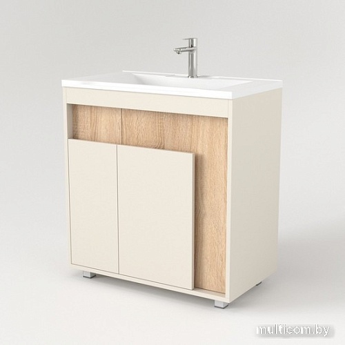 Дабер Тумба под умывальник 015 WeltWasser Deilbach 7517-80 Т15.8W.0.18 (бежевый/дуб бардолино)