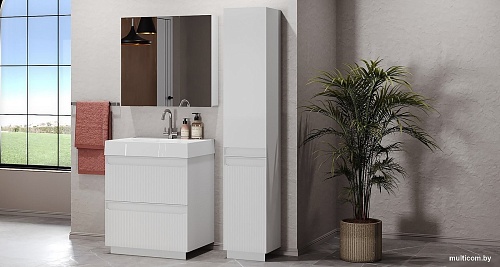 Belux Шкаф-пенал Базель П 35 (18, белый матовый)