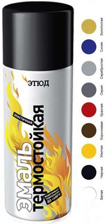 Краска Этюд Термостойкая 520 мл (черный)