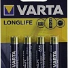 Батарейка Varta Longlife ААА1 5V 4008496807802 12 шт