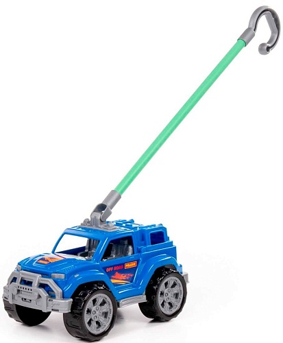 Игрушка-каталка Полесье Легионер с ручкой 63912 (синий)