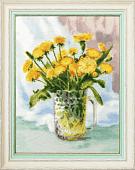 Набор для вышивания Золотое руно Букет одуванчиков АК-014