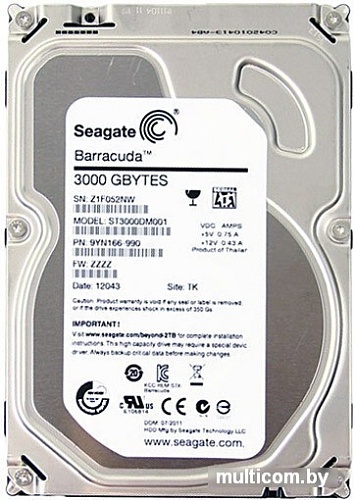 Жесткий диск Seagate Barracuda 3TB (ST3000DM001)