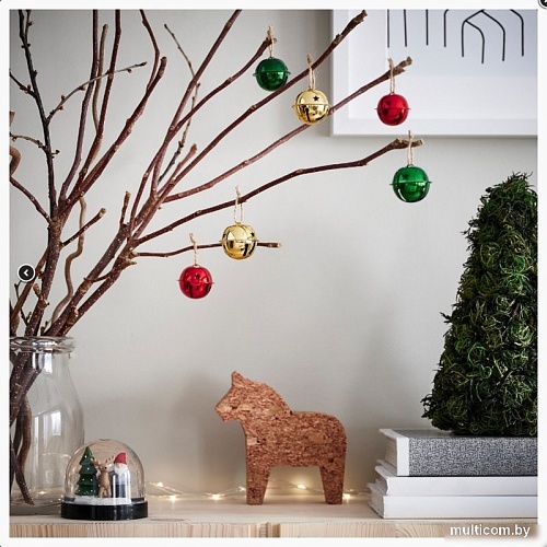 Елочная игрушка Swed House Vintertid 34.56.8295 (золотистый/красный/зеленый)