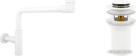 Сифон Wellsee Drainage System 182128001 (сифон, донный клапан, матовый белый)