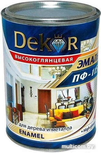Эмаль Dekor ПФ-115 1.8кг (желтый)