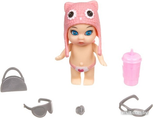 Кукла Bondibon OLY в баночке и шапочке-ушанке и аксессуарами ВВ3833
