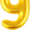 Свеча для торта Meshu Цифра 9 MS_59372 (золото)