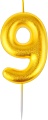Свеча для торта Meshu Цифра 9 MS_59372 (золото)