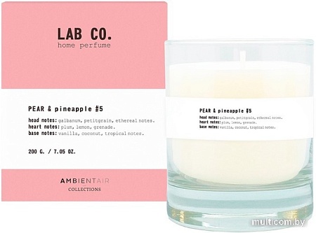 Ароматизированая свеча Ambientair Lab Co Груша и ананас VV040GRLB