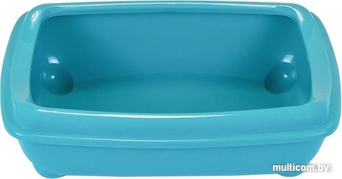 Туалет-лоток Zoom Шестой с рамкой глубокий 2906бирюз (бирюзовый)