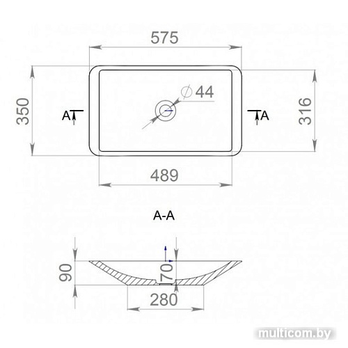 Умывальник Salini Callista 1101107G