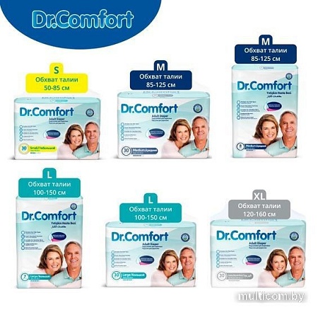 Трусы-подгузники для взрослых Dr. Comfort Adult Pant Medium (8 шт)
