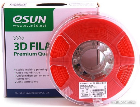 eSUN PLA+ 1.75 мм 1000 г (красный)
