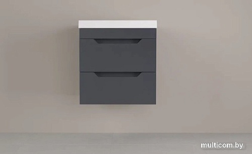 Style Line Тумба под умывальник Остин 70 2 ящика (подвесная, графит)