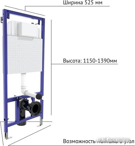 Унитаз подвесной Berges Wasserhaus Strati Rimless + Strati Slim SO + Novum 525 + L5 042449